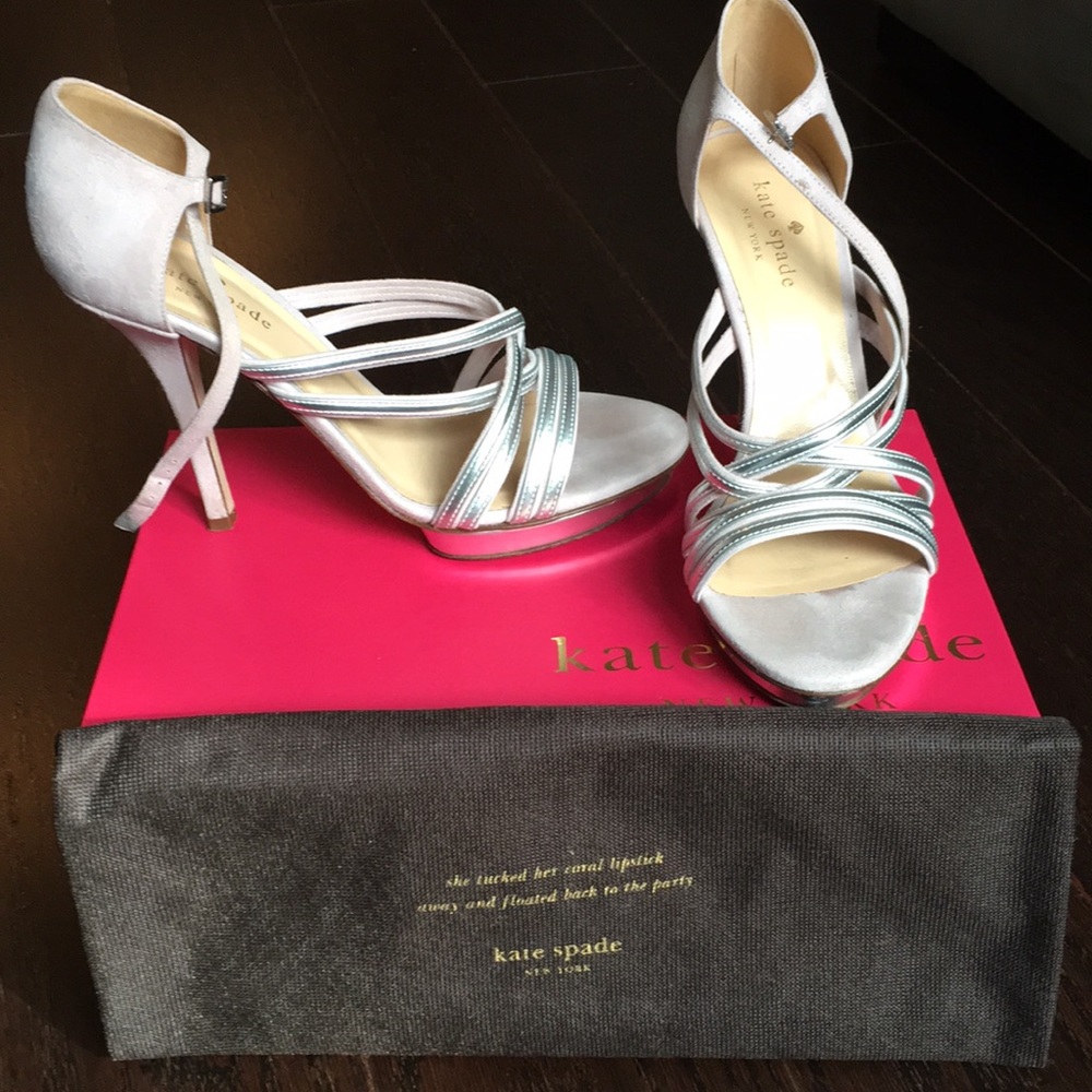 Kate Spade Vanity Sandal (Pale Pink/Silver)